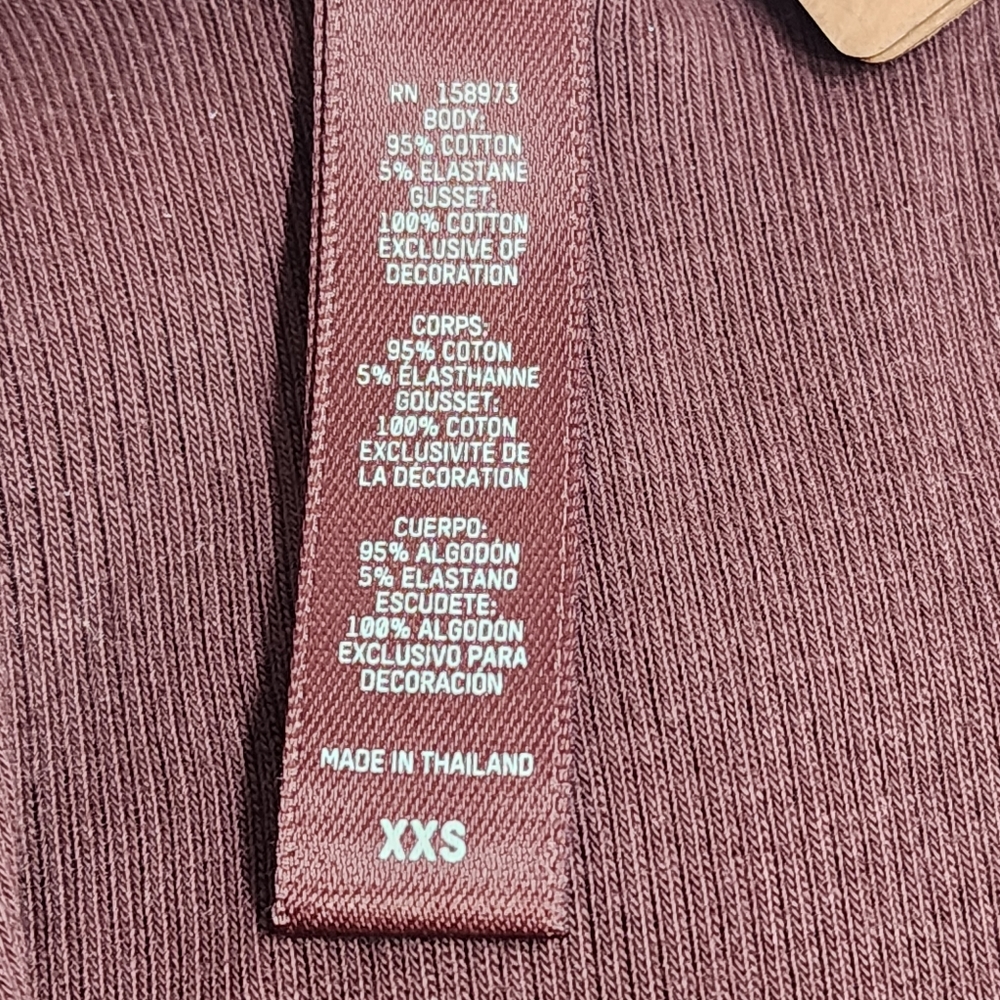 SKIMS COTTON RIB BODYSUIT/ CHOCOLATE/XXS, 4X/ NWT - Picture 4 of 12
